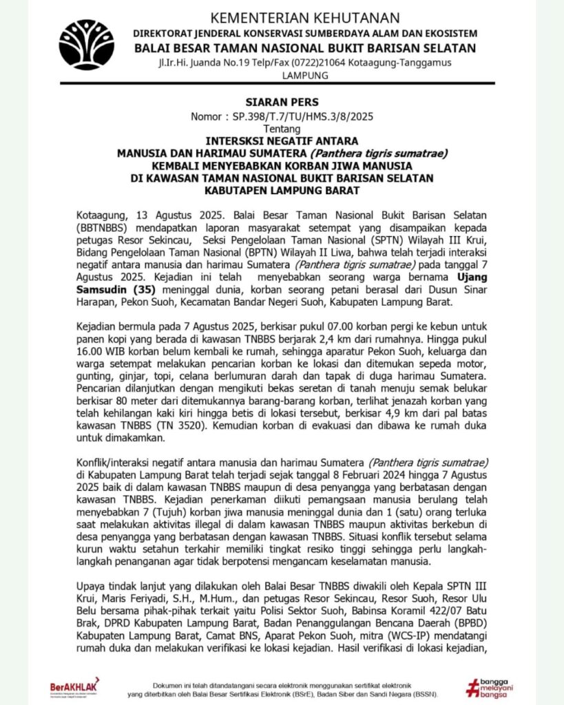 PRESS RELEASE BBTNBBS – 13 Agustus 2025